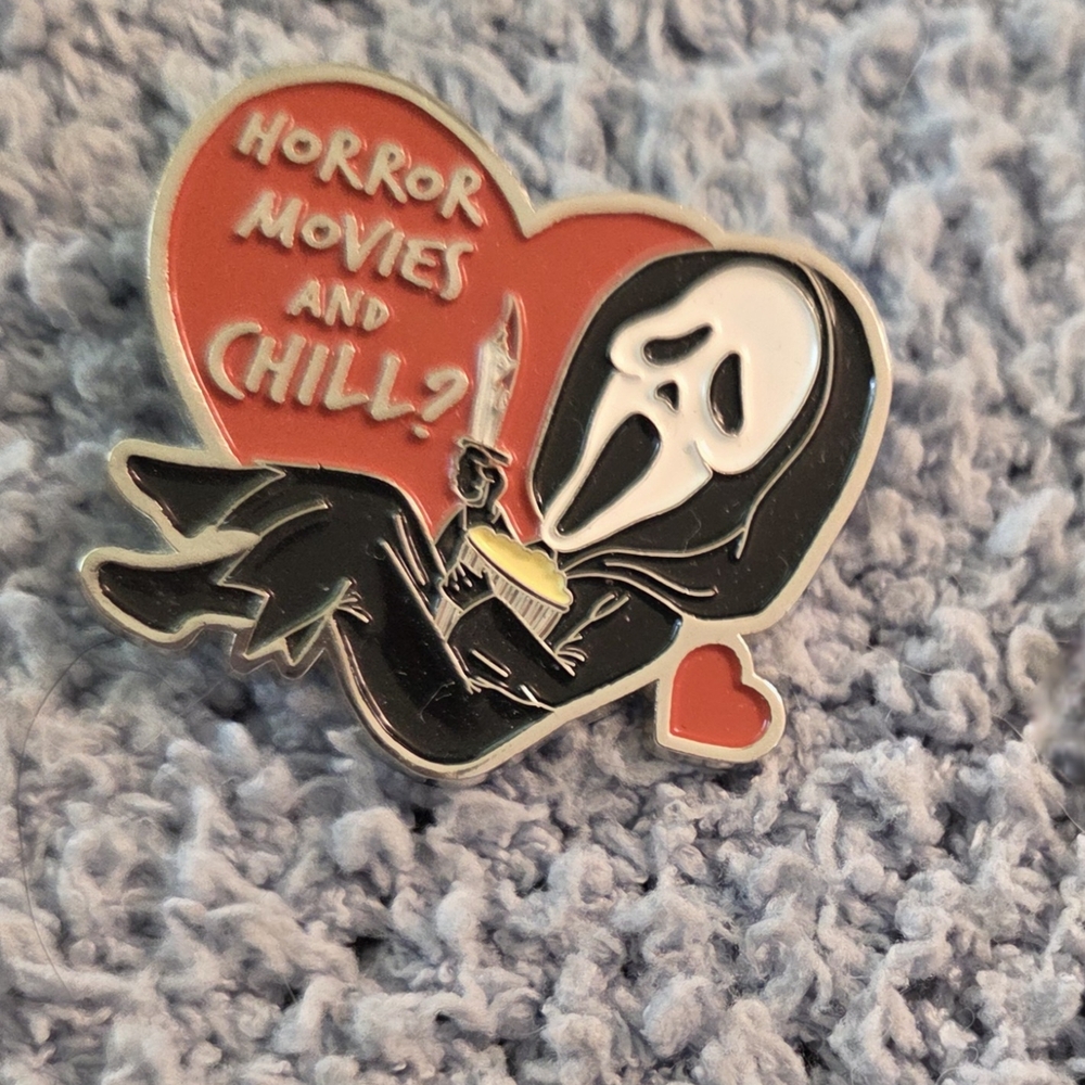 Horror Movies and Chill Enamel Pin